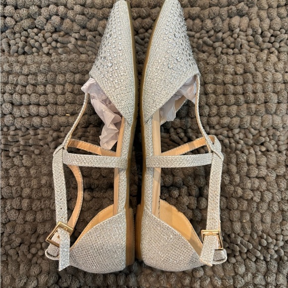 Mila Lady Laurel Womens Pointed Toe D’Orsay T-Strap Laurel Dress Flats - Picture 2 of 6